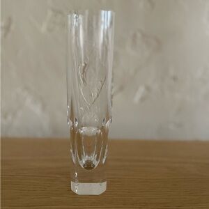 Vintage Baccarat Pluton Crystal Bud Vase Authentic